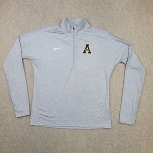 Appalachian State Nike Dri Fit 1/4 Zip Pullover Womens S Gray Performance